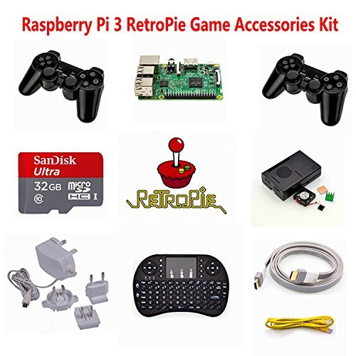 Raspberry Pi RetroPie Game Kit with 2.4GHz wireless GamePad x2